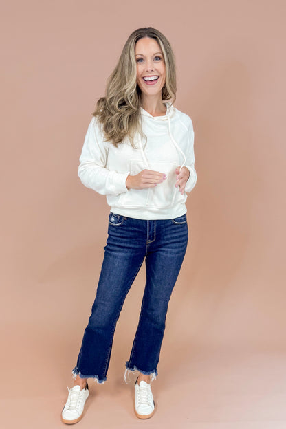 Power Move Ivory Hooded Sweatshirt