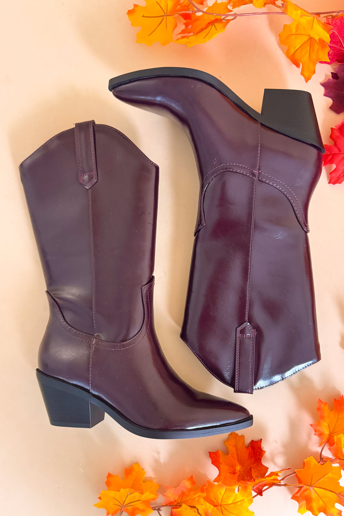 picture of Keyman Wine Pointed Toe Boots