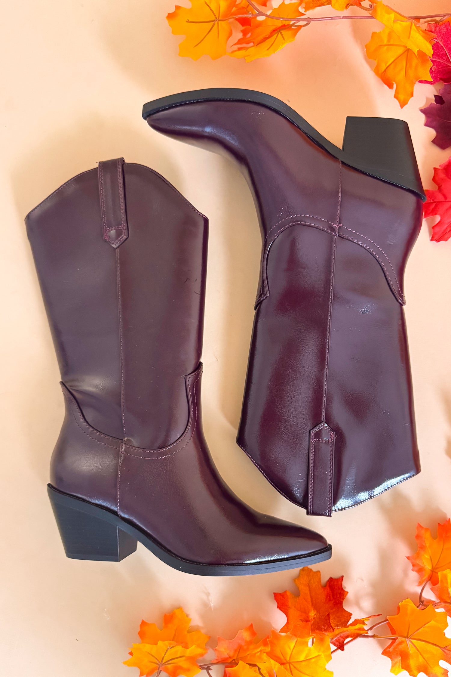 picture of Keyman Wine Pointed Toe Boots