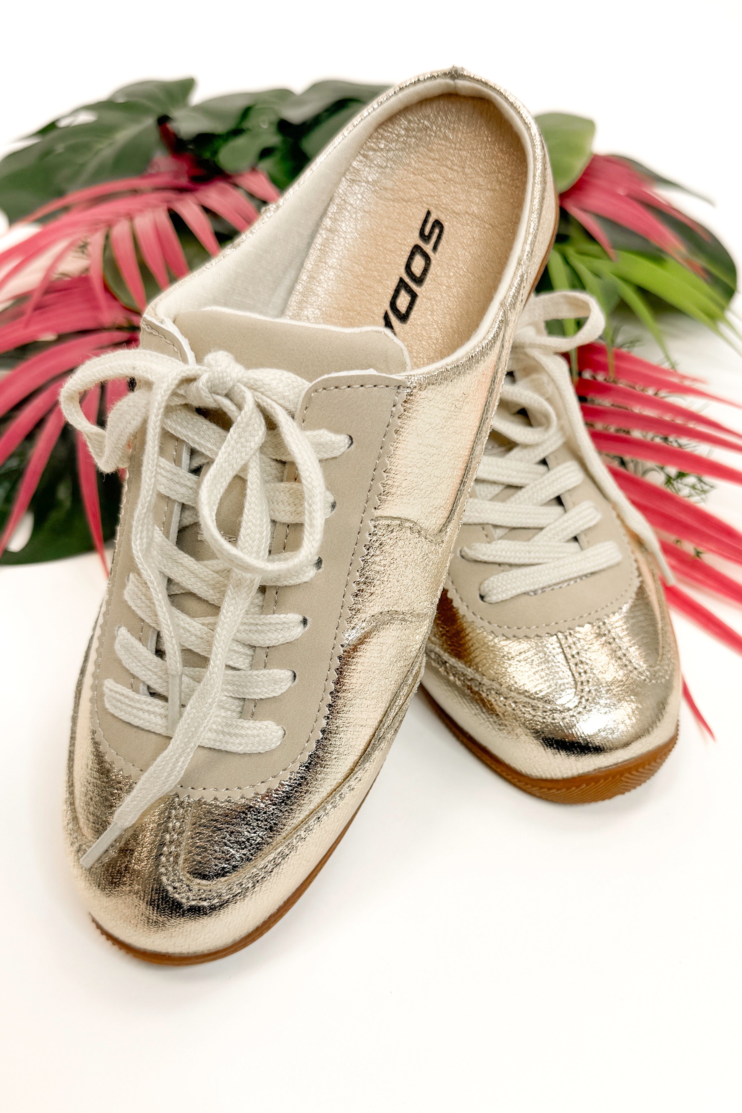 Mackay- Gold Slip On Sneakers