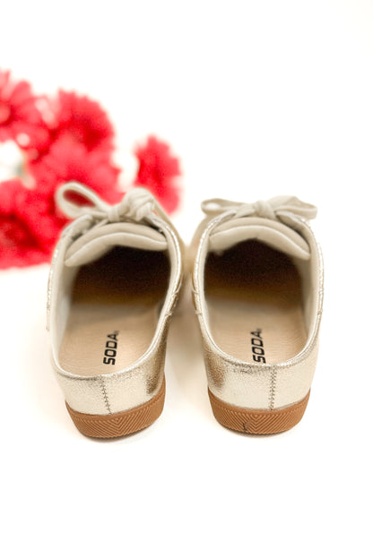 Mackay- Gold Slip On Sneakers back