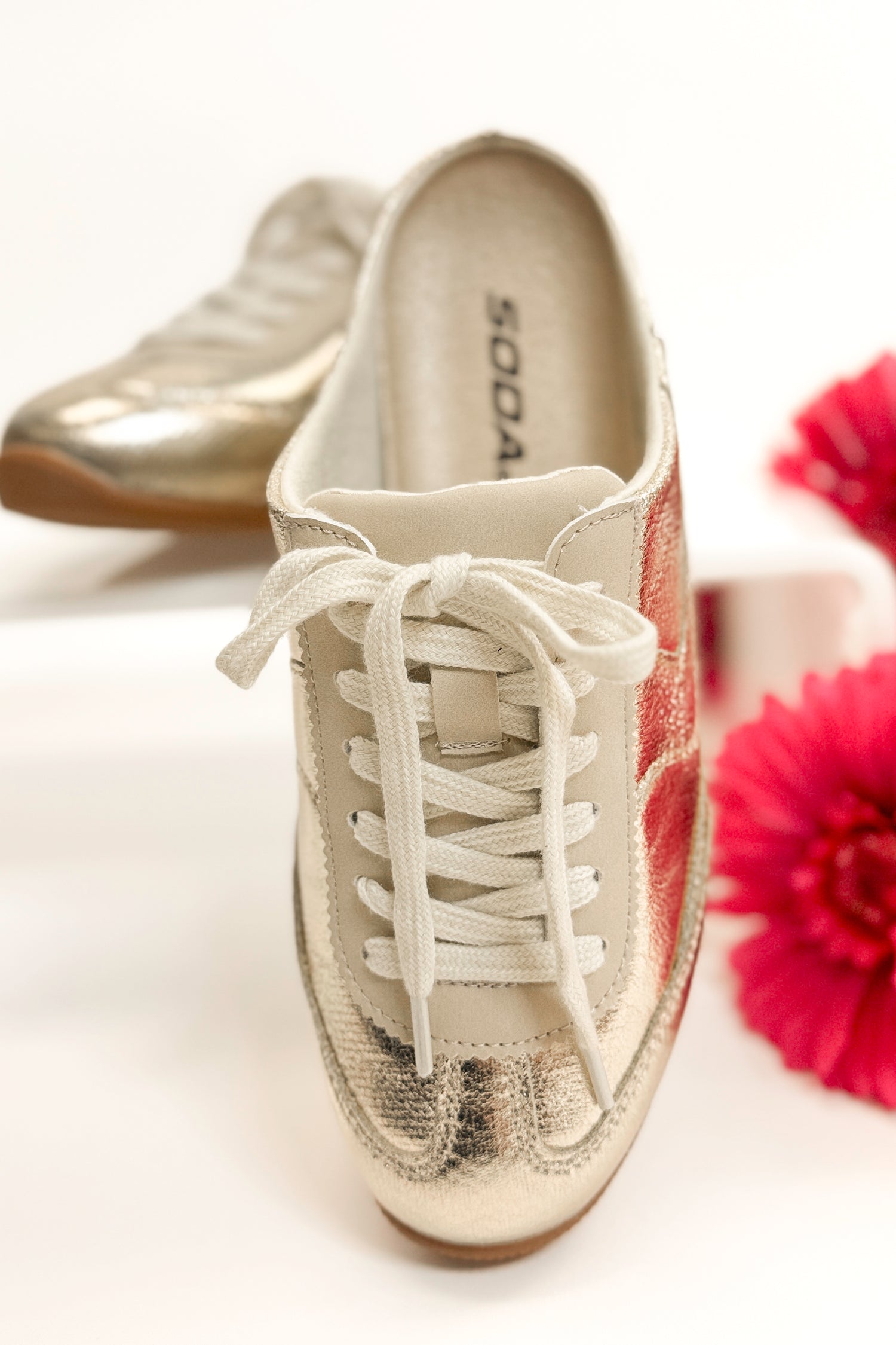 Mackay- Gold Slip On Sneakers