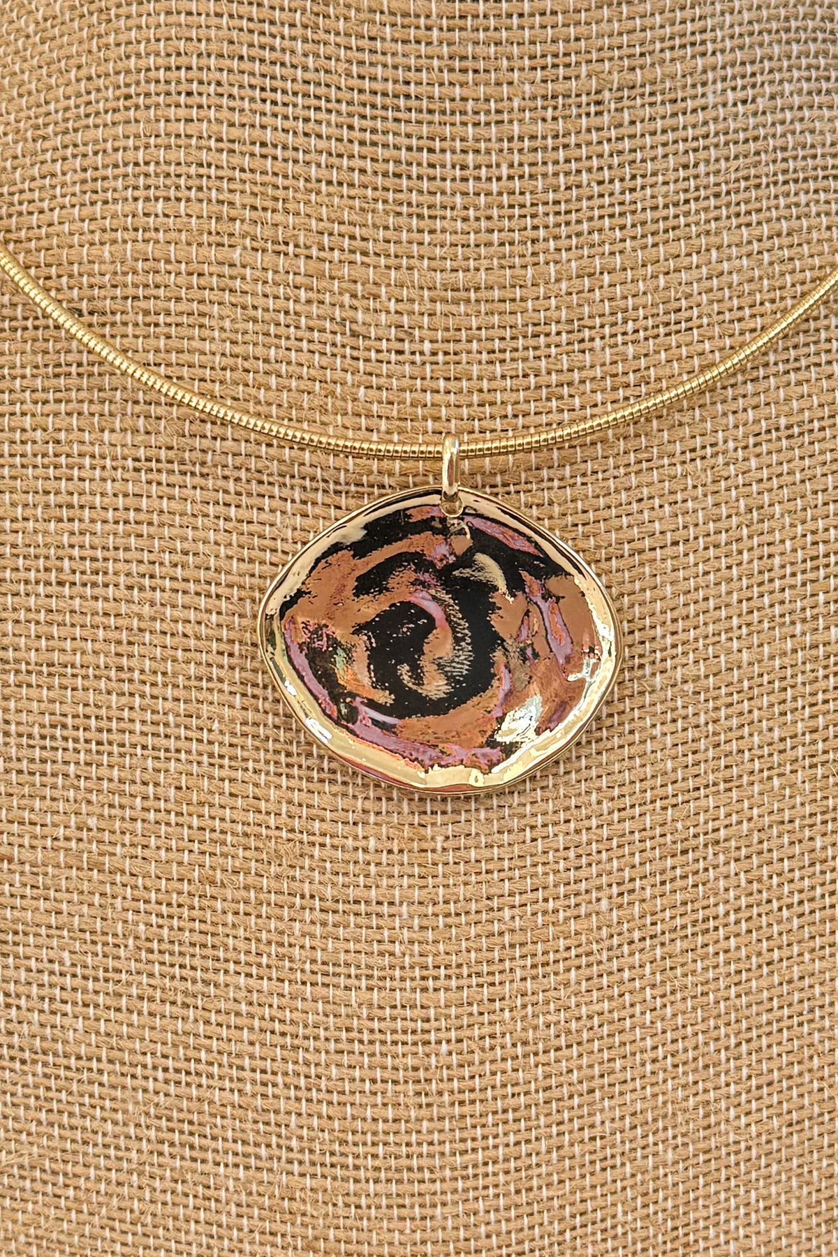 Pullen Hammered Geometric Choker Necklace