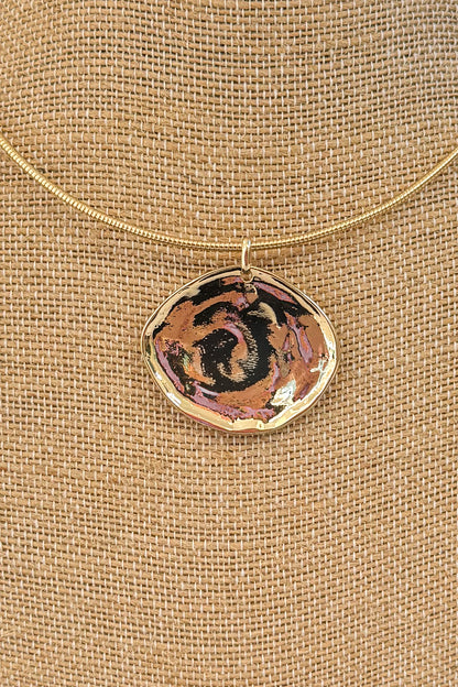 Pullen Hammered Geometric Choker Necklace