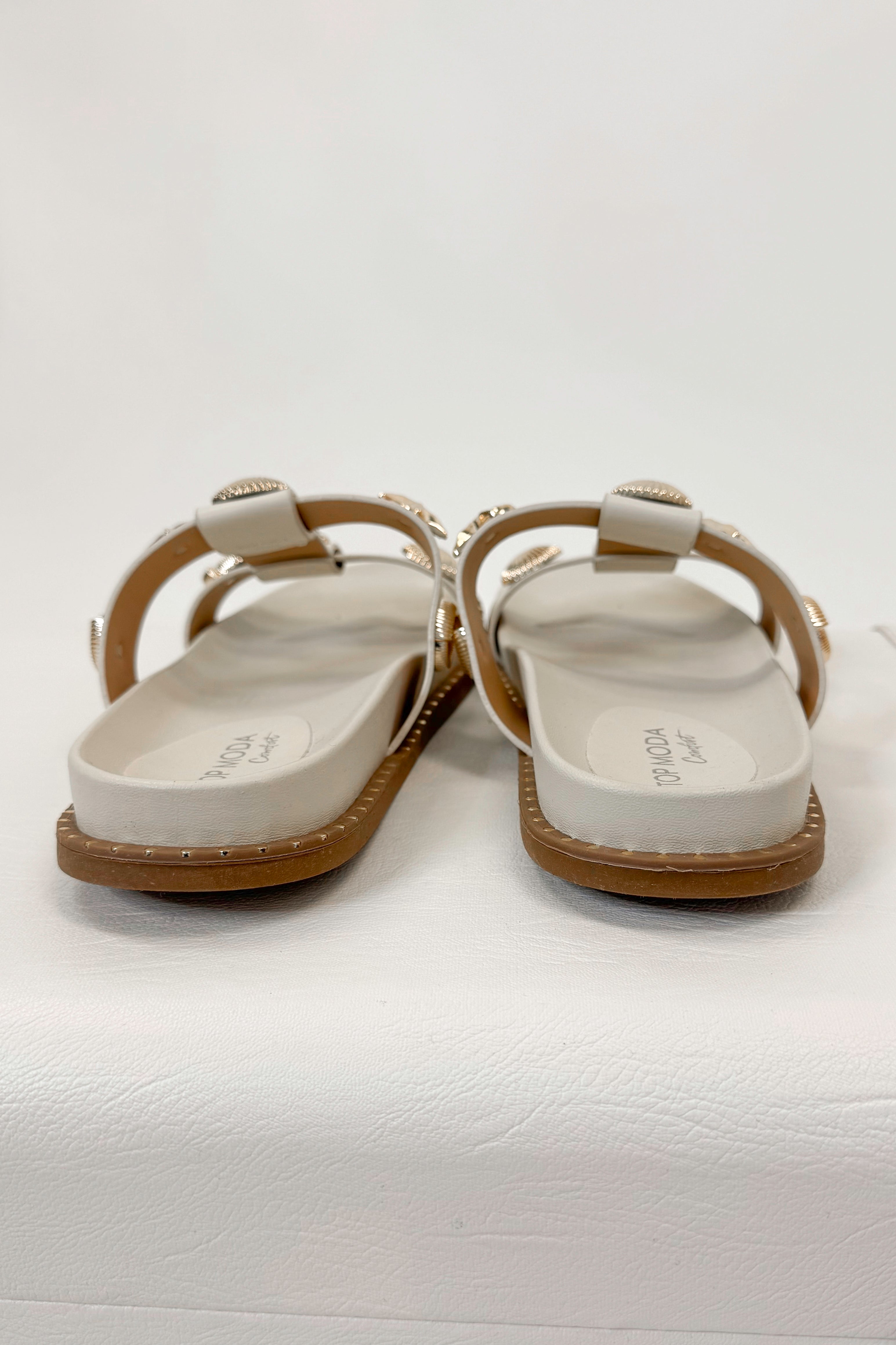 Sailor- Ivory Shell Stud Sandals