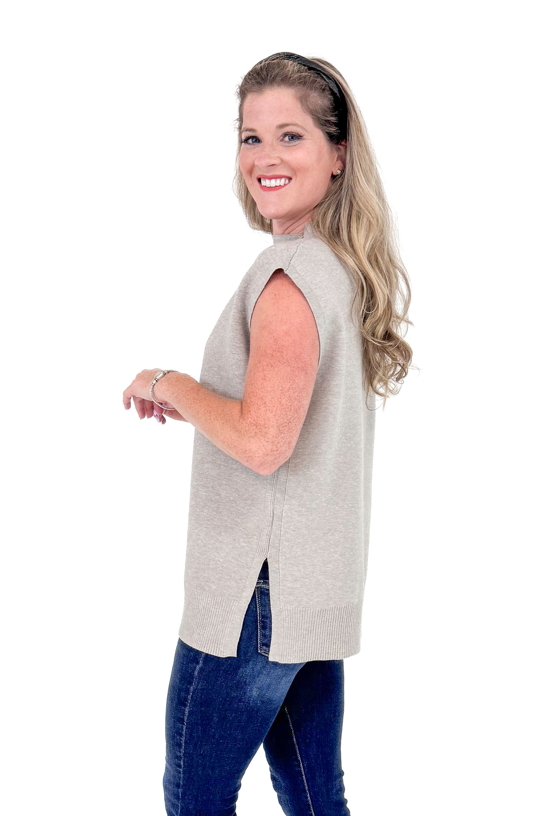 Love You A Latte Mocha Sleeveless Sweater