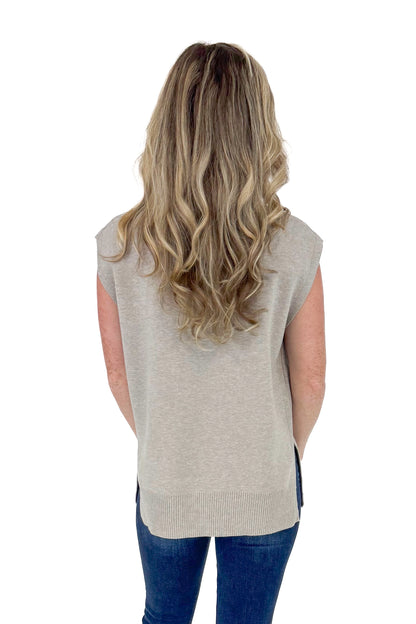 Love You A Latte Mocha Sleeveless Sweater