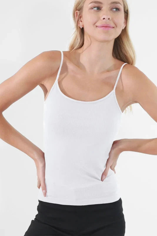 Nikibiki White Thin Mid Length Cami
