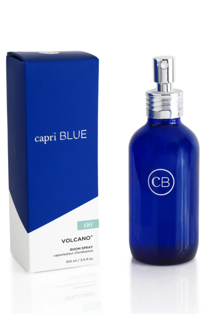 Blue room spray bottle with &