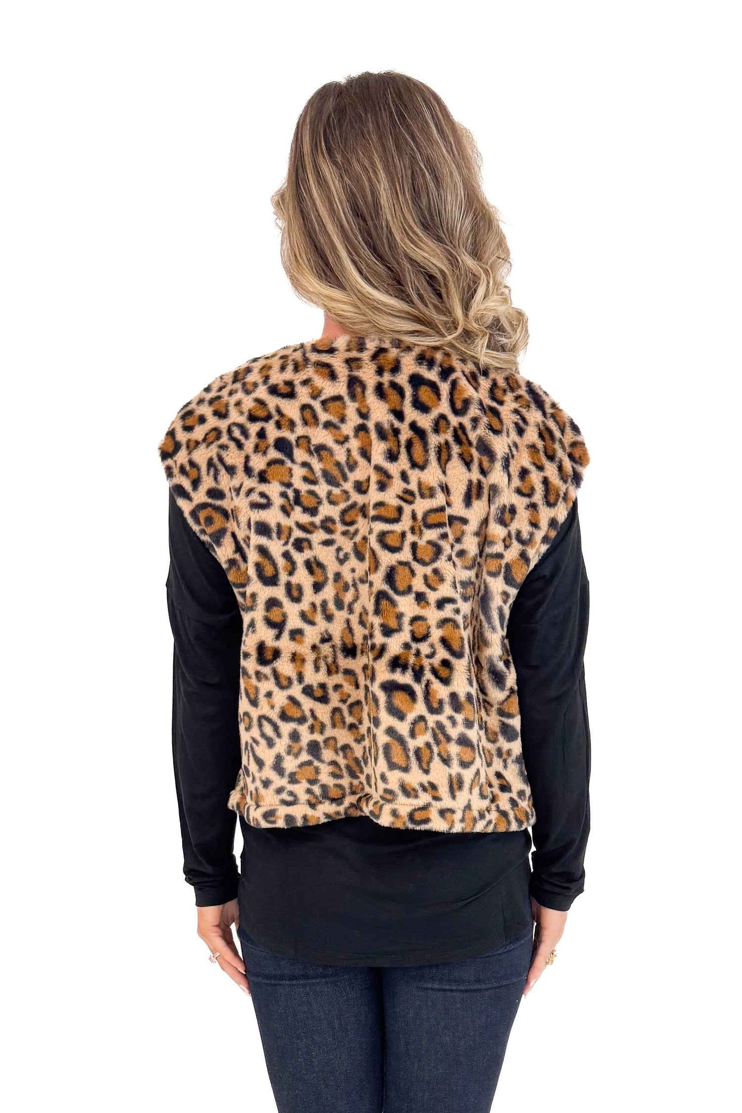 So Over It Leopard Faux Fur Vest