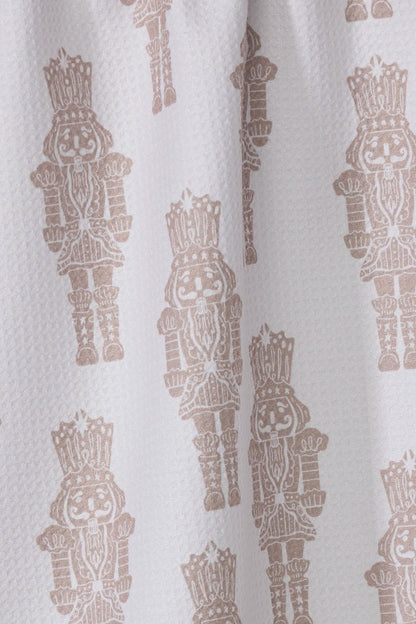 Pattern of nutcrackers on a white background