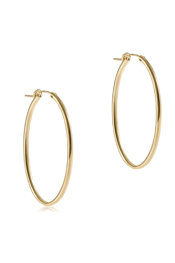 Oval Gold 2&quot; Hoop - Smooth by enewton