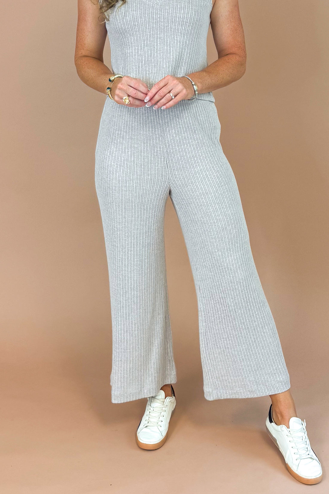 Coastline Mini Rib Pant In Slate Grey by Z Supply