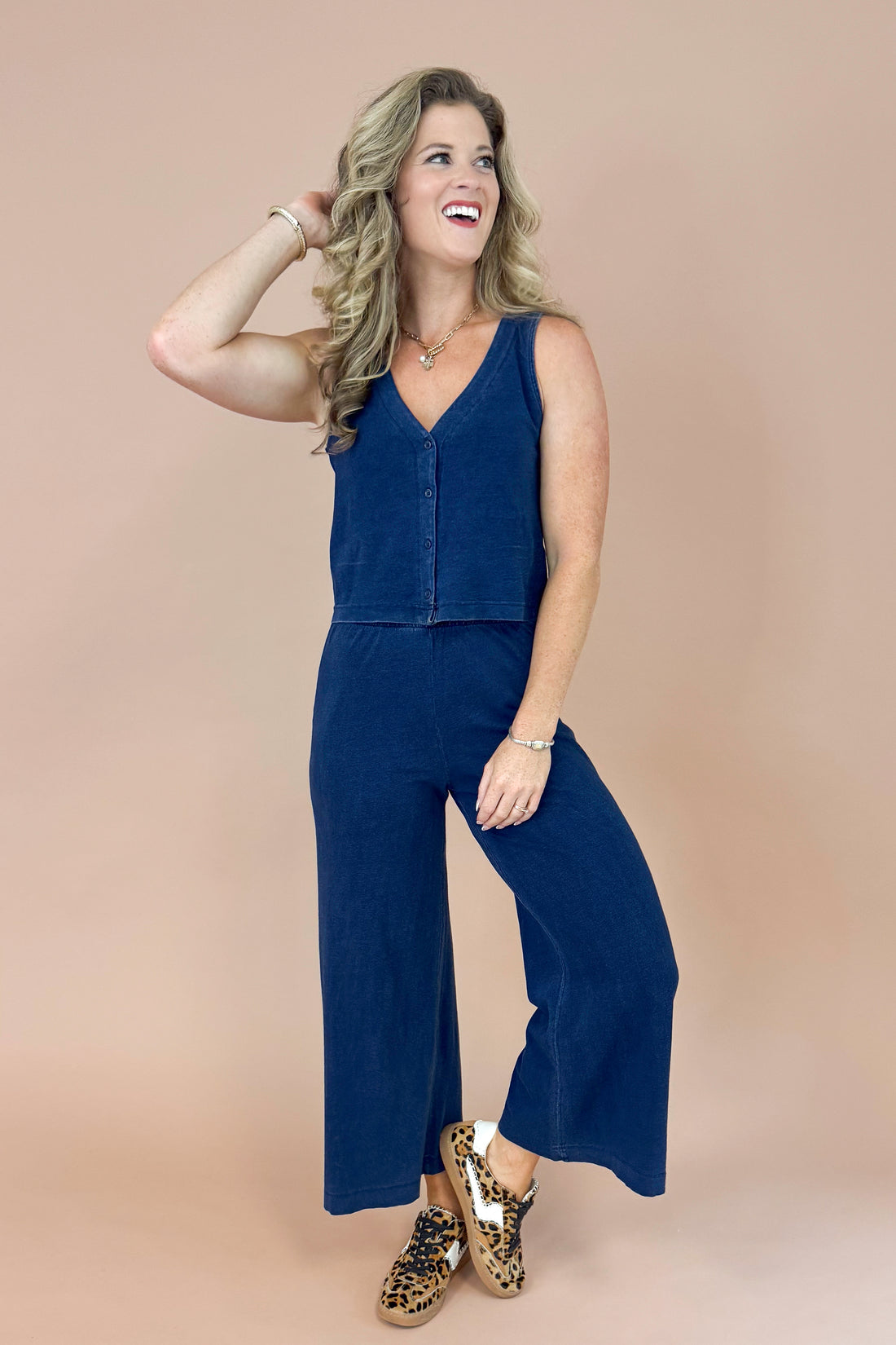 Scout Jersey Denim Pants In Indigo by Z Supply