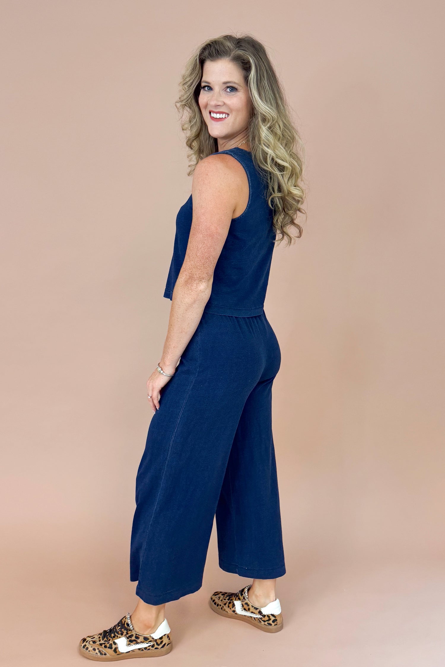 Solace Jersey Denim Top In Indigo by Z Supply