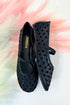 Zenda- Black Polka Dot Mesh Flat against studio background