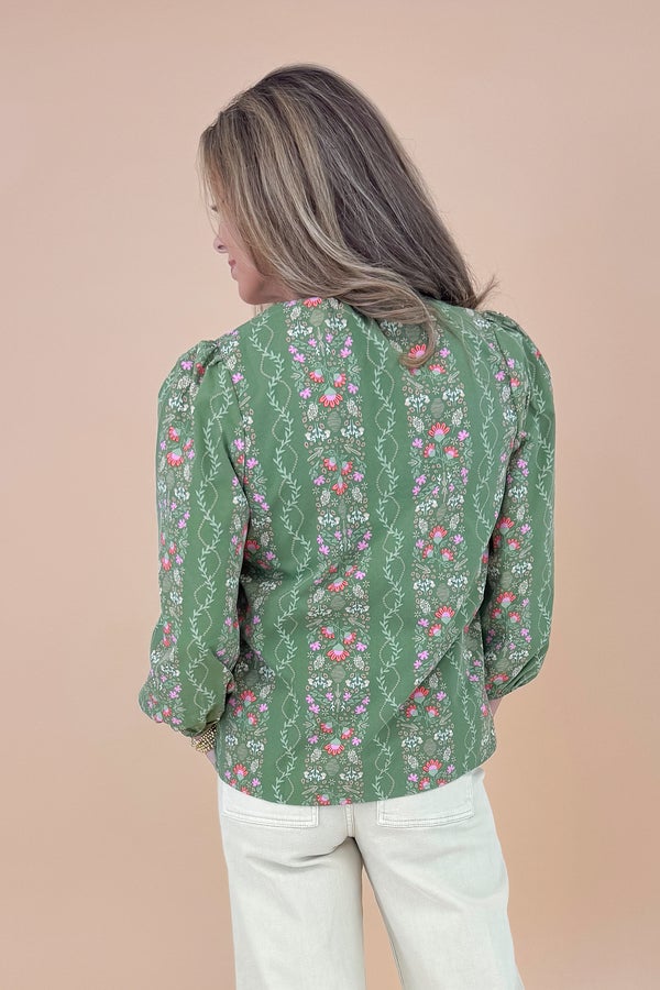 Lane Vineyard Top In Green Ivy by Mary Square