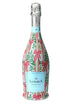 prosecco bottle with stripe and bow design