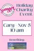 A pink promotional flyer for the Swagger Boutique Holiday Charity Event. The flyer features the &