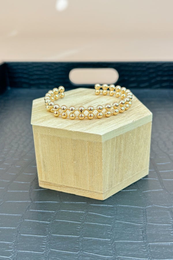 Stasia Double Linked Ball Chain Cuff Bracelet