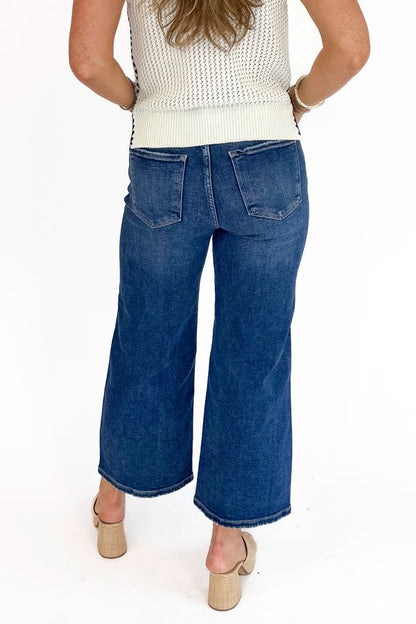 Quinn Dark Wash Wide Leg Jeans by Risen