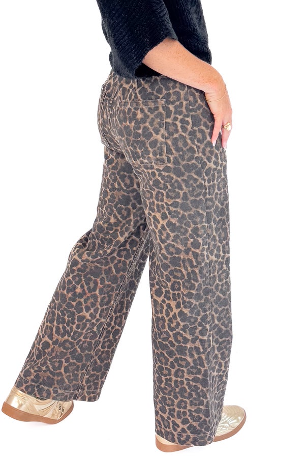 Lola Leopard Wide Leg Jeans