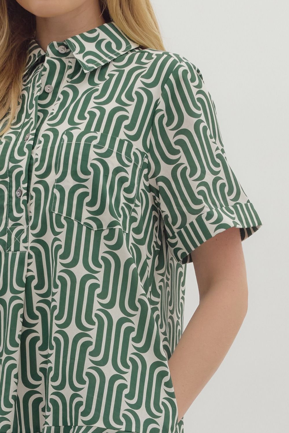 Do The Thing Pine Abstract Print Drop Waist Dress by Entro