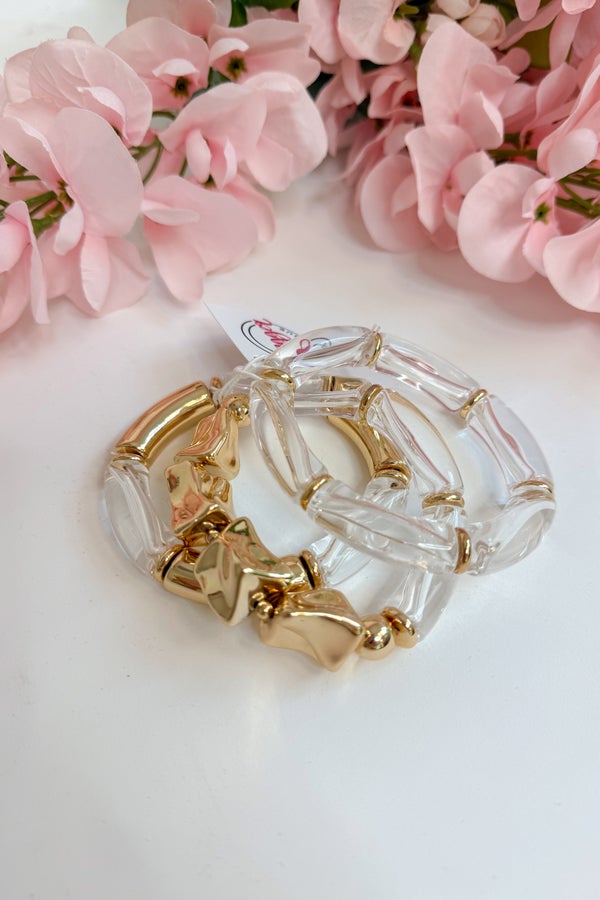 Annabel 3 Row Curved Cylinder Bracelet