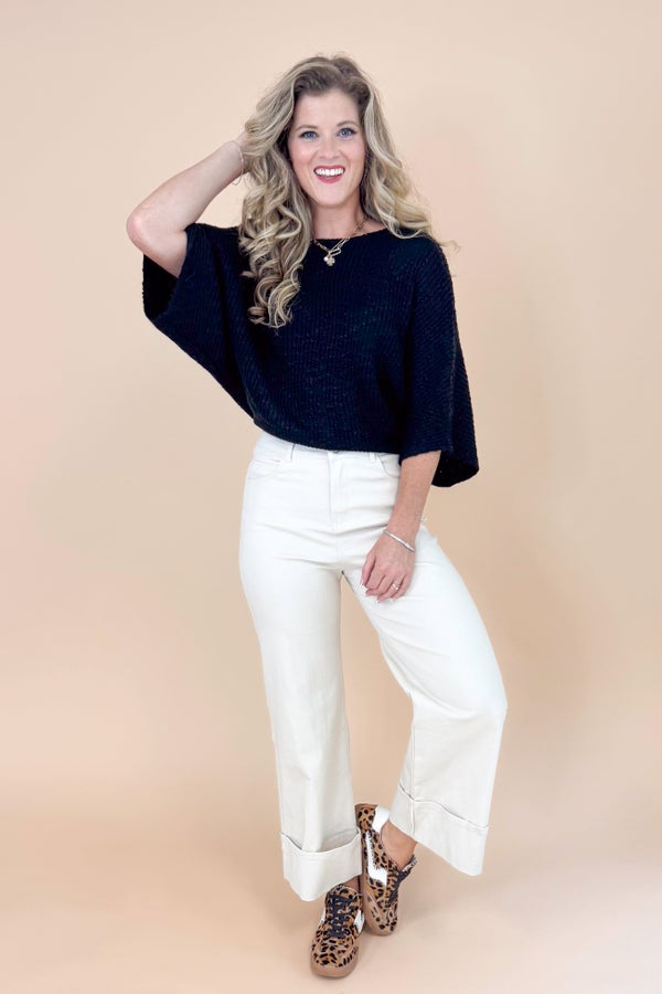 Sherry Sand Cuffed Jeans by Entro