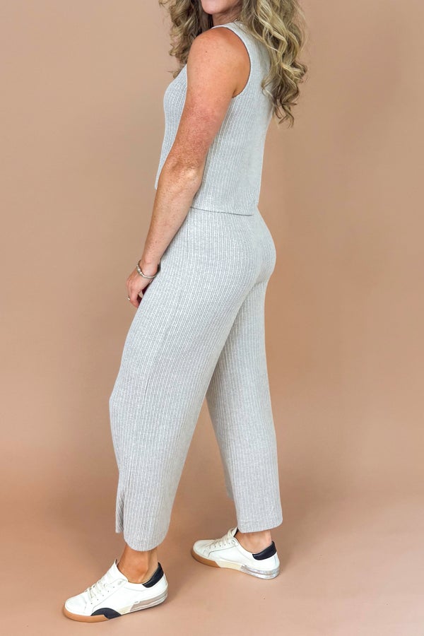 Coastline Mini Rib Pant In Slate Grey by Z Supply