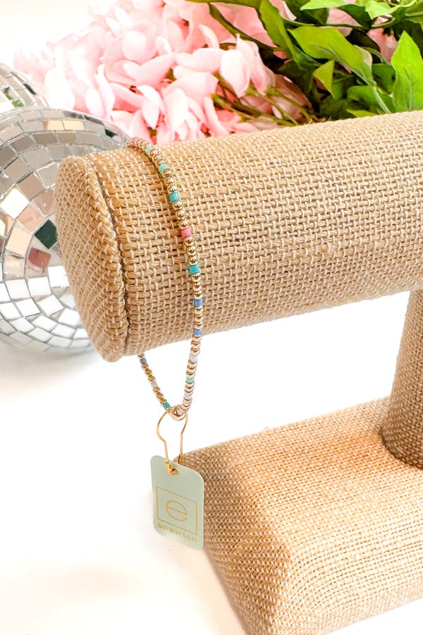 Hope Sincerity Pattern 2mm Bead Bracelet - Hot Mess by e newton