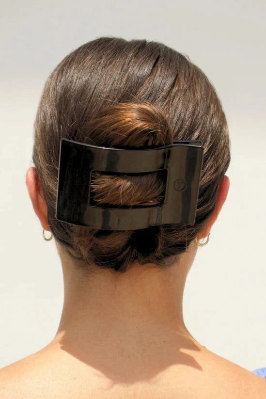 Jet Black Large Rectangle Flat Clip