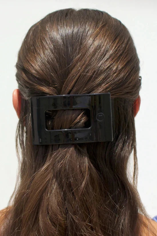 Jet Black Medium Rectangle Flat Clip
