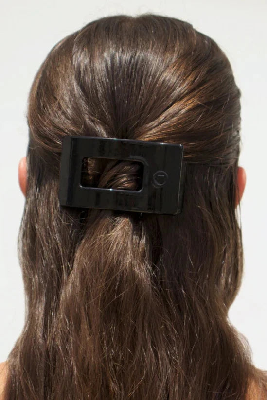 Jet Black Small Rectangle Flat Clip
