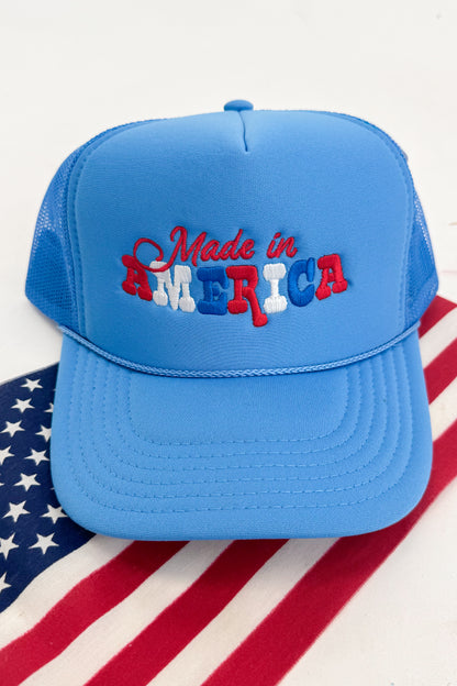 Blue cap with &