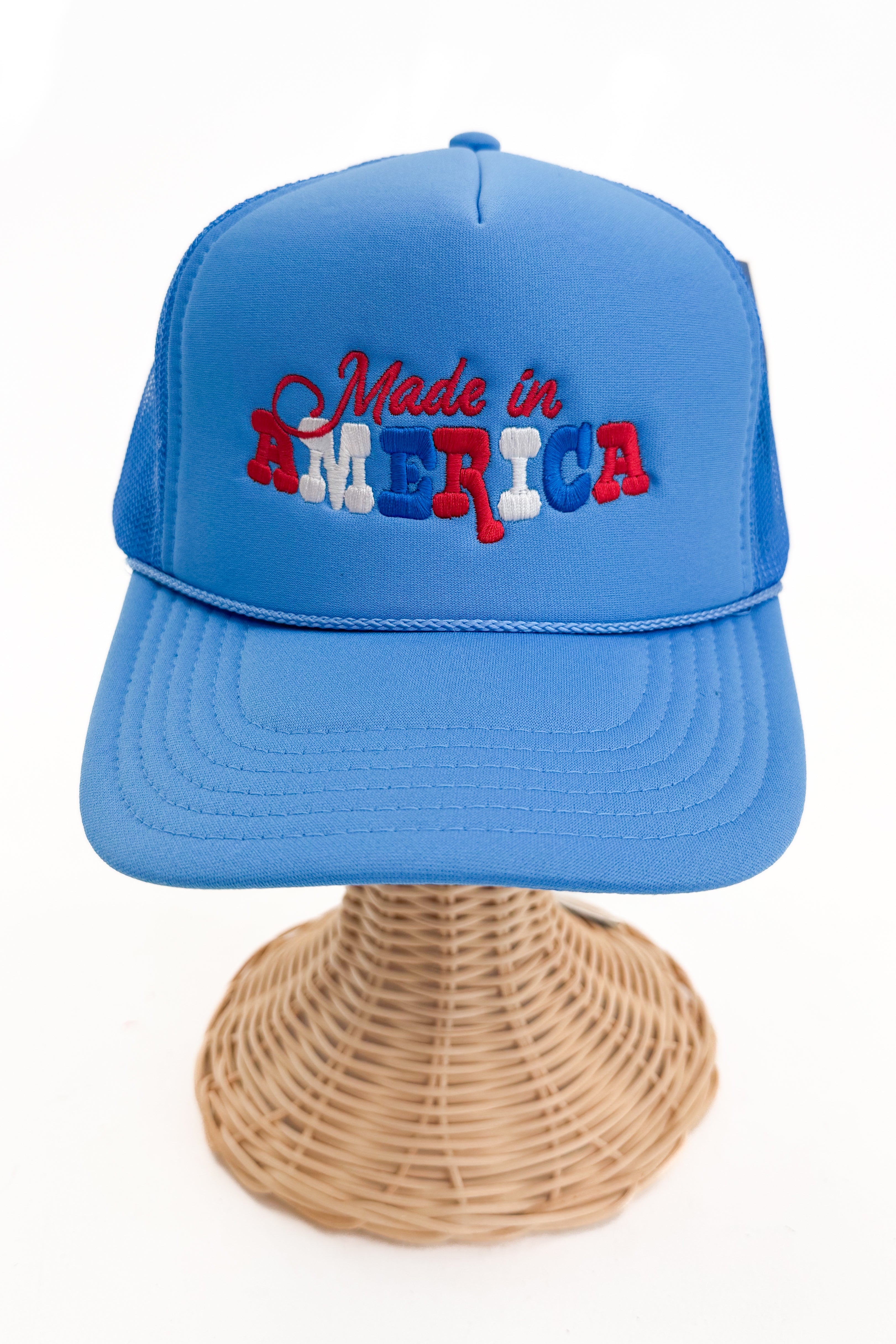Blue cap with &