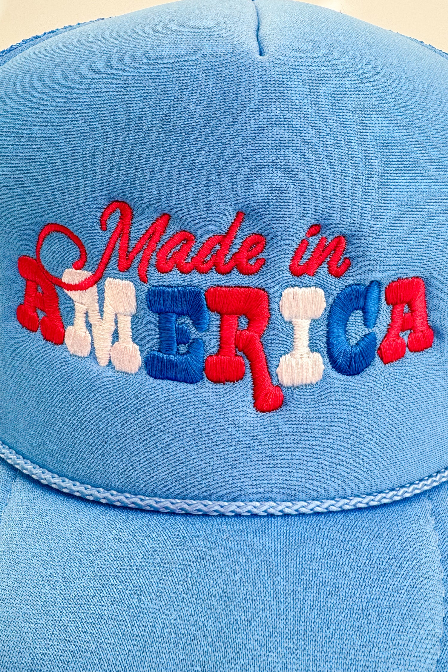 Blue cap with &