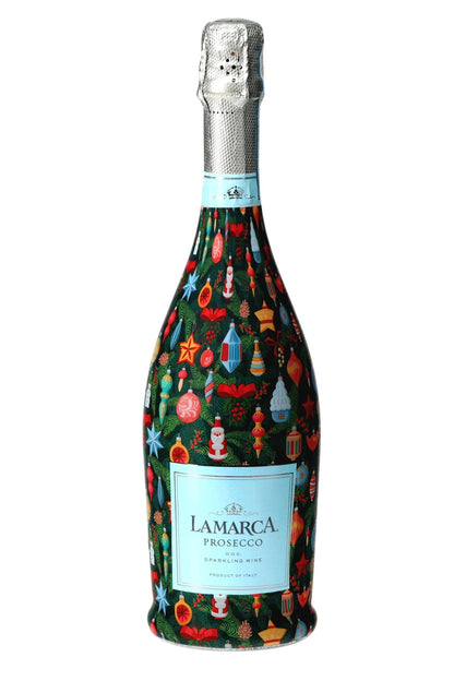 prosecco bottle with an ornament design