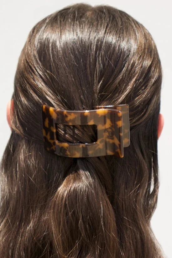 Small Tortoise Rectangular Flat Clip by Teletie
