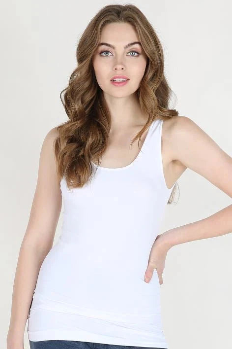 Nikibiki White Thick Regular Length Cami